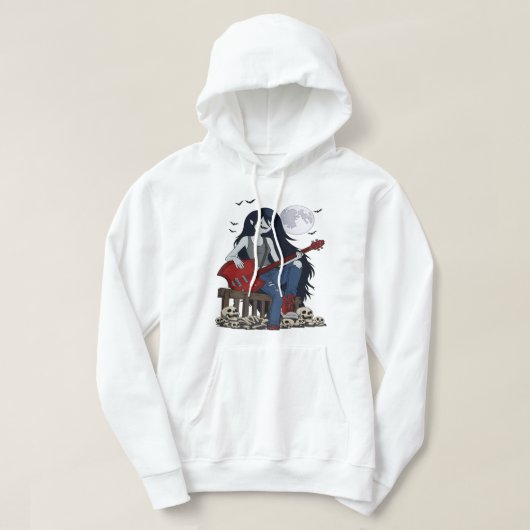Veste À Capuche Marceline Adventure Time Reine Vampire Gothique Ba (Design devant)