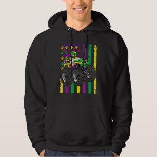Veste À Capuche Mardi Gras Monster Truck Usa Drapeau Perles Carnav