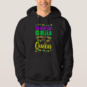 Veste À Capuche Mardi Gras Queen Crown Chemise, Enfants Filles Adu