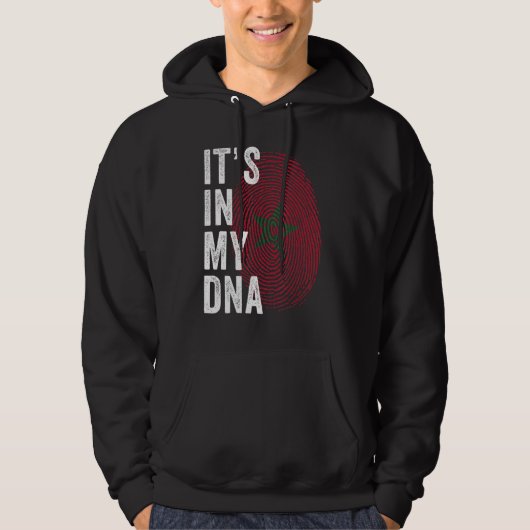 Veste À Capuche Maroc C'est Dans Mon ADN Empreinte De Marocains Ma (Devant)