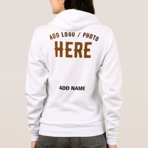 VESTE À CAPUCHE MARQUE BLANCHE MODERNE ET PERSONNALISABLE VÉRIFIÉE