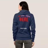 VESTE À CAPUCHE MARQUE MODERNE MODERNE BLEUE VÉRIFIÉE (Dos entier)