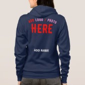 VESTE À CAPUCHE MARQUE MODERNE MODERNE BLEUE VÉRIFIÉE (Dos)