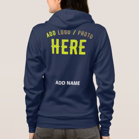 VESTE À CAPUCHE MARQUE MODERNE MODERNE BLEUE VÉRIFIÉE (Dos)