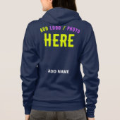VESTE À CAPUCHE MARQUE MODERNE MODERNE BLEUE VÉRIFIÉE (Dos)
