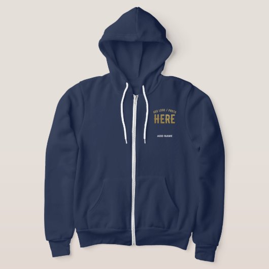 VESTE À CAPUCHE MARQUE VERIFIEE BLEU NAVY MODERNE ET CHIC (Poser)