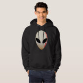 Veste À Capuche Masque Alien avec Marquages Futuristes (Devant entier)