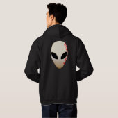 Veste À Capuche Masque Alien avec Marquages Futuristes (Dos entier)