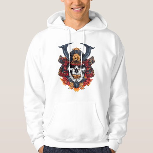 Veste À Capuche Masque de Samouraï Crâne (Devant)