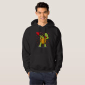 Veste À Capuche Masque de Tortue Dabbing Danse Dab Saint-Valentin (Devant entier)