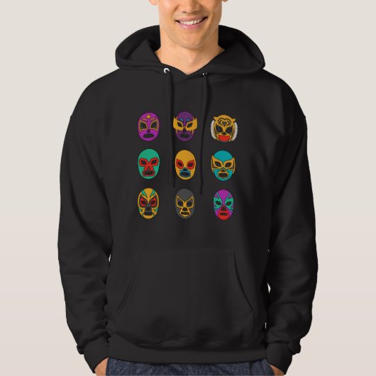 Veste À Capuche Masques de Légendes - Retro Lucha Libre (Devant)