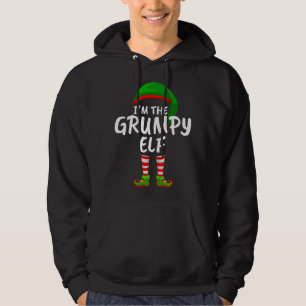 Veste À Capuche Matching Family Funny Je suis The Grumpy Elf Chris