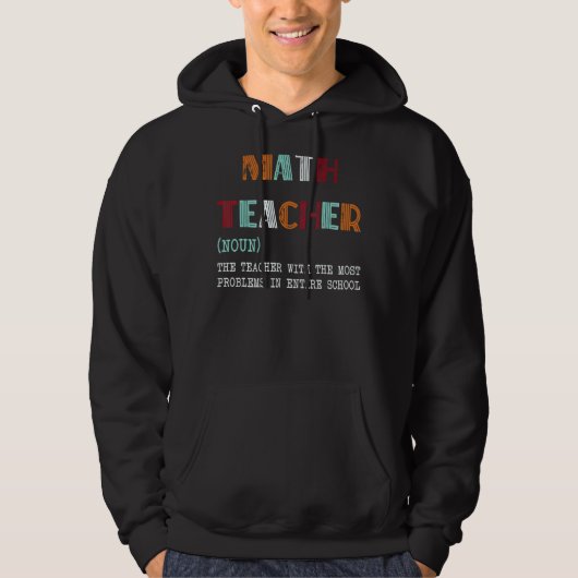 Veste À Capuche Math Enseignant Définition Journée de l'enseignant (Devant)