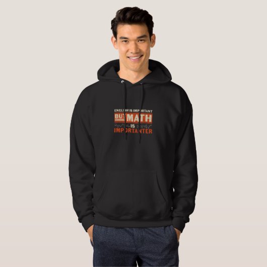 Veste À Capuche Math Enseignant Math Math est important (Devant entier)