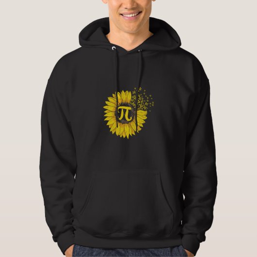Veste À Capuche Math Enseignant Pi Numéro Tournesol (Devant)