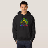 Veste À Capuche Math n'est pas Prob Llama Arc-en-ciel (Devant entier)