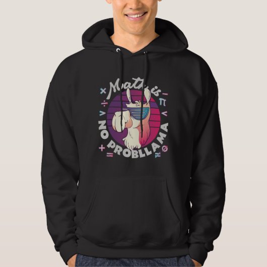 Veste À Capuche Math n'est pas ProbLlama (Devant)