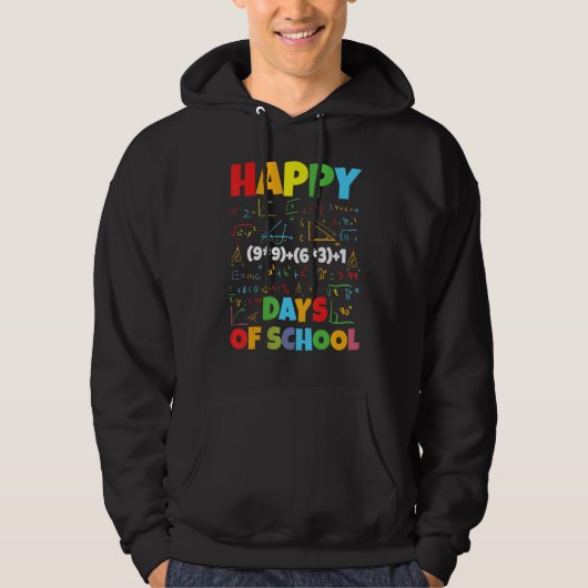 Veste À Capuche Math Teacher Happy 100th Day of School Equation Te (Devant)