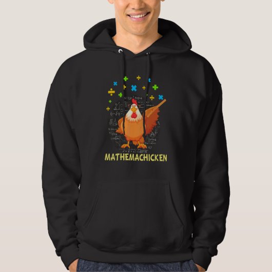 Veste À Capuche Mathemachicken Enseignant Math Amateurs de mathéma (Devant)