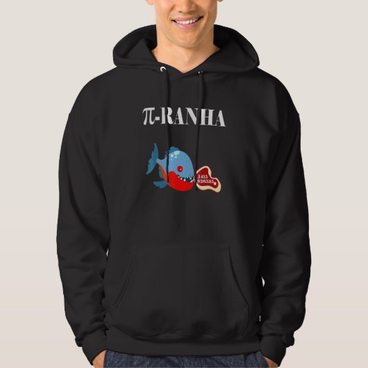 Veste À Capuche Maths de poisson de Piranha (Devant)