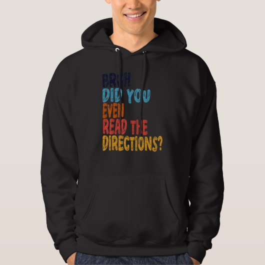 Veste À Capuche Mec Lisez-Vous Même Les Instructions Le Professeu (Devant)