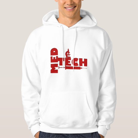 VESTE À CAPUCHE MED TECH MICROSCOPE SYRINGE (TECHNOLOGUE MÉDICALE) (Devant)