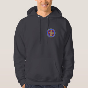 Veste À Capuche Médaille de St Benoît sur tout sweatshirt à