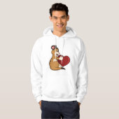 Veste À Capuche Meerkat avec coeur (Devant entier)