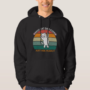 Veste À Capuche Meilleur chat papa Demandez toujours à Peanut, drô