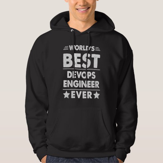 Veste À Capuche Meilleur Ingénieur Devops du Monde (Devant)