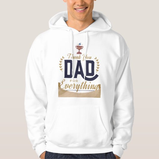 Veste À Capuche Meilleur Papa – Conception Merci (Devant)