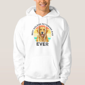 Veste À Capuche Meilleur Papa Golden Retriever de tous les temps