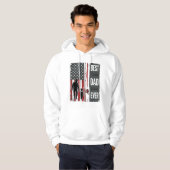 Veste À Capuche Meilleur Papa Jamais Drapeau de Pêche Conception d (Devant entier)