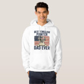 Veste À Capuche Meilleur Papa Pointer Anglais de tous les temps Ch (Devant entier)