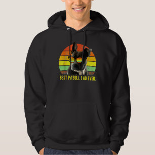 Veste À Capuche Meilleur Pitbull Papa Jamais mignon Drôle Retro Su