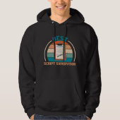 Veste À Capuche Meilleur superviseur de script - Rétro (Devant)