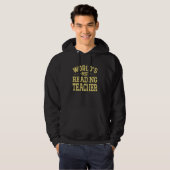 Veste À Capuche Meilleur titre de poste d'enseignant en lecture du (Devant entier)