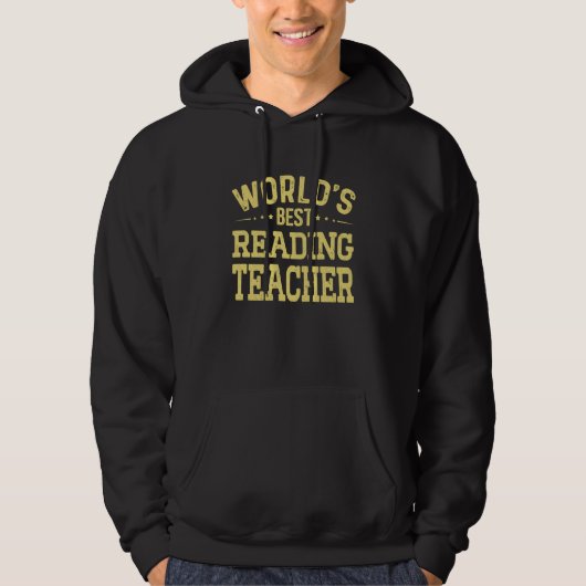 Veste À Capuche Meilleur titre de poste d'enseignant en lecture du (Devant)