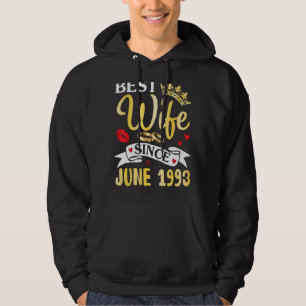 Veste À Capuche Meilleure Femme Depuis Juin 1993 Joyeux Anniversai