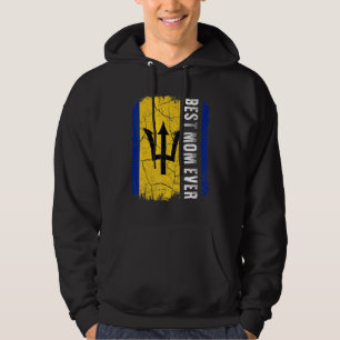 Veste À Capuche Meilleure Maman barbadienne Jamais Barbade Drapeau