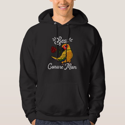 Veste À Capuche Meilleure maman perroquet I Conure soleil (Devant)