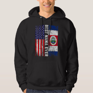 Veste À Capuche Meilleure Nana Jour des Mères Costa Rica Us Drapea