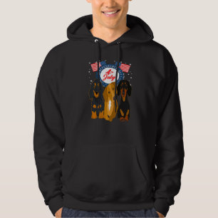 Veste À Capuche Meilleures 4 juillet Doxies mignonnes Dachshund Fu