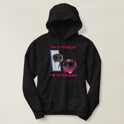 Veste À Capuche Mème de souris triste Funny Hamster (Design devant)