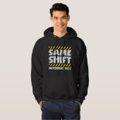 Veste À Capuche Mème de travail drôle - Même équipe, jour différen (Devant entier)