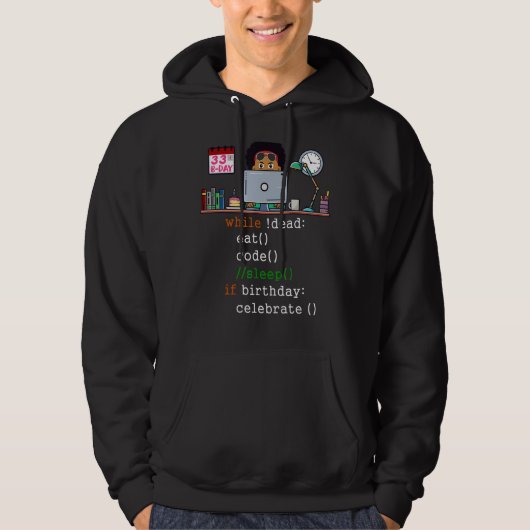 Veste À Capuche Mens 33rd Birthday I Software Engineer & Coder I E (Devant)
