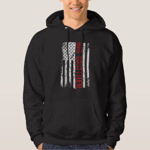 Veste À Capuche Mens Big Brother Américain Vintage Drapeau América