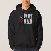 Veste À Capuche Mens Dart Papa fléchettes Joueur Père Dartboard (Devant)