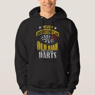 Veste À Capuche Mens Dart Player Ne Sous-Estime Jamais Un Vieux Ho