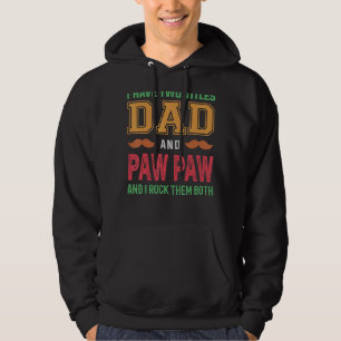 Veste À Capuche Mens J'Ai Deux Titres Papa Et Paw Paw Grand-Père F